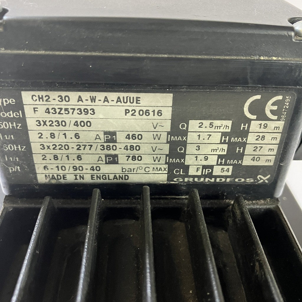 GRUNDFOS ポンプ CH2-30A-A-AUUE F43Z57393P20616