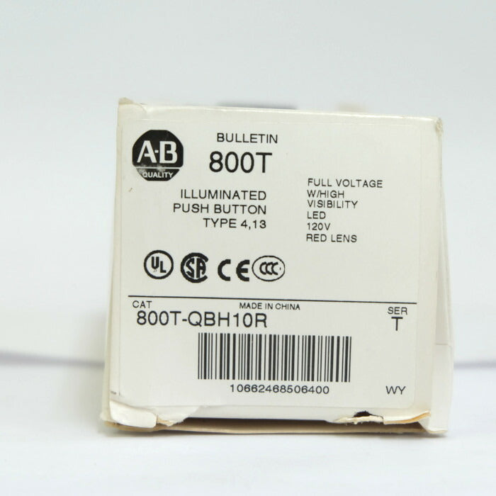 Allen-Bradley LEDプッシュボタン 800T-QBH10R