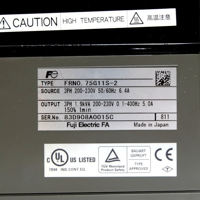 富士電機 インバーター FRN0.75G11S-2
