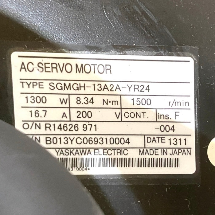 安川電機 U軸サーボモーター SGMGH-13A2A-YR24