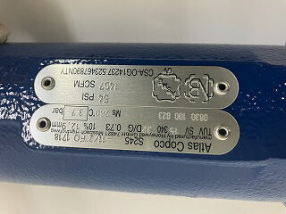 Atlas Copco 安全弁 S245-1 1/2 FO セット圧3.7bar