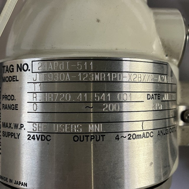 山武 電子式圧力発信器 JTE930A-123WR1PD-X2BXX2-A2A4A6T1 5m #150 1/2B