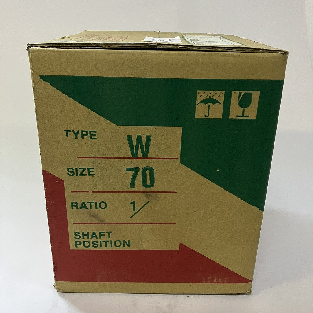 マキシンコー 一段ウォーム減速機(中実軸)Sシリーズ W70型 W 70L 50