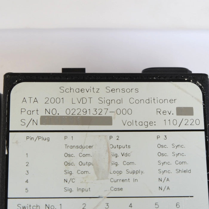 Schaevitz ATA-2001 LVDT シグナル コンディショナ 02291327-000