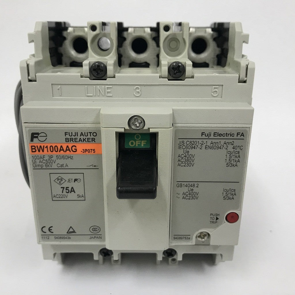 富士電機 遮断器 ブレーカー BW100AAG
