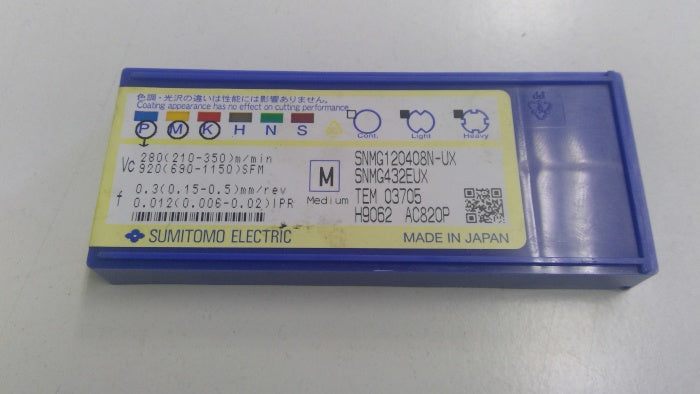 SUMITOMO 切削チップ SNMG120408N UX AC820