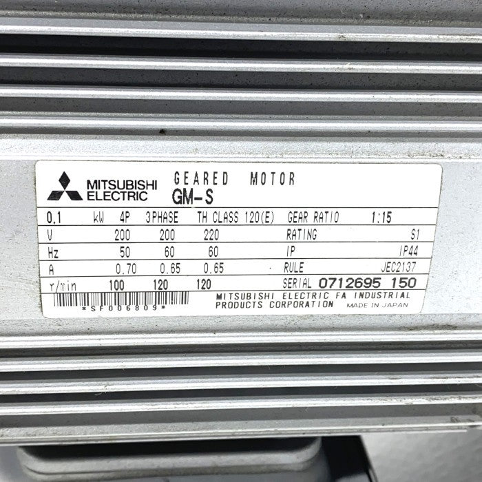 三菱電機 ギヤードモーター GM-S 0.1kw
