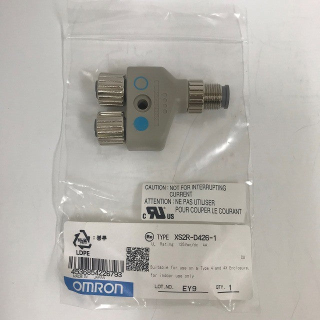 OMRON オムロン 丸形防水コネクタ(M12)DC用Y字形4極 XS2R-D426-1 14個セット