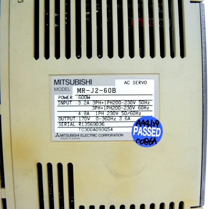 三菱電機 ACサーボアンプ カバー破損有 MR-J2-60B