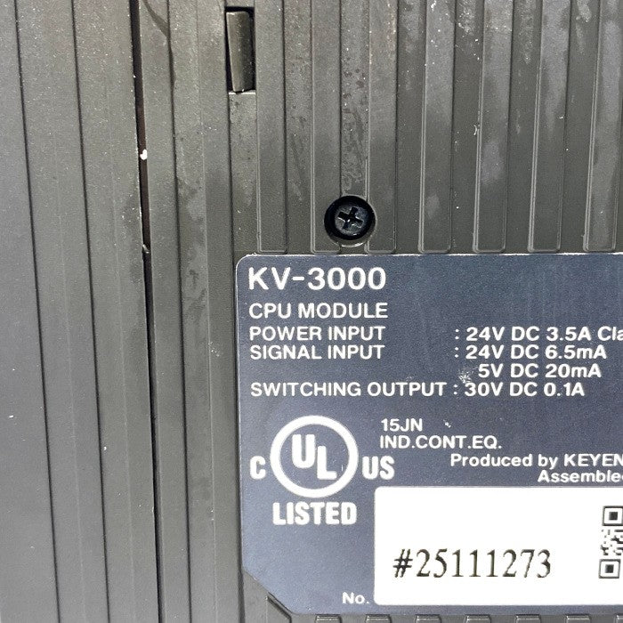 キーエンス シリアル内蔵 CPU ユニット KV-3000