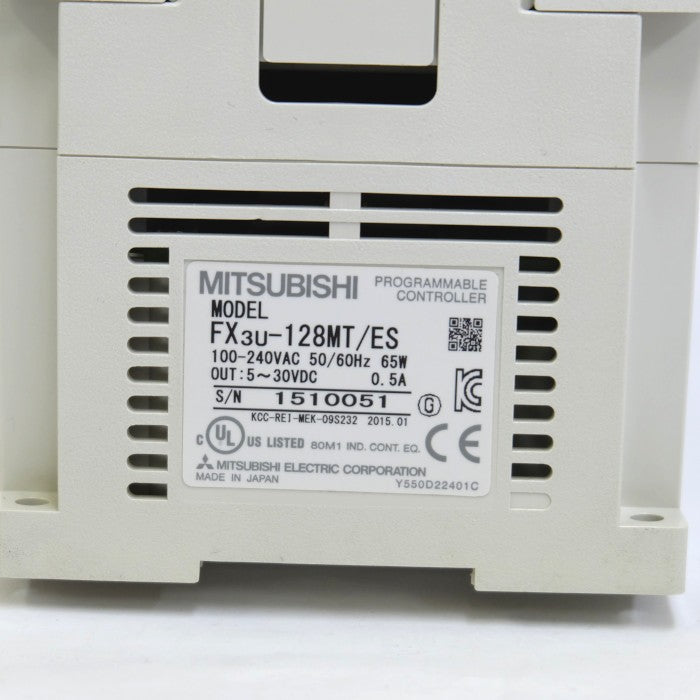 三菱電機 シーケンサー(パーツ欠損あり) FX3U-128MT/ES