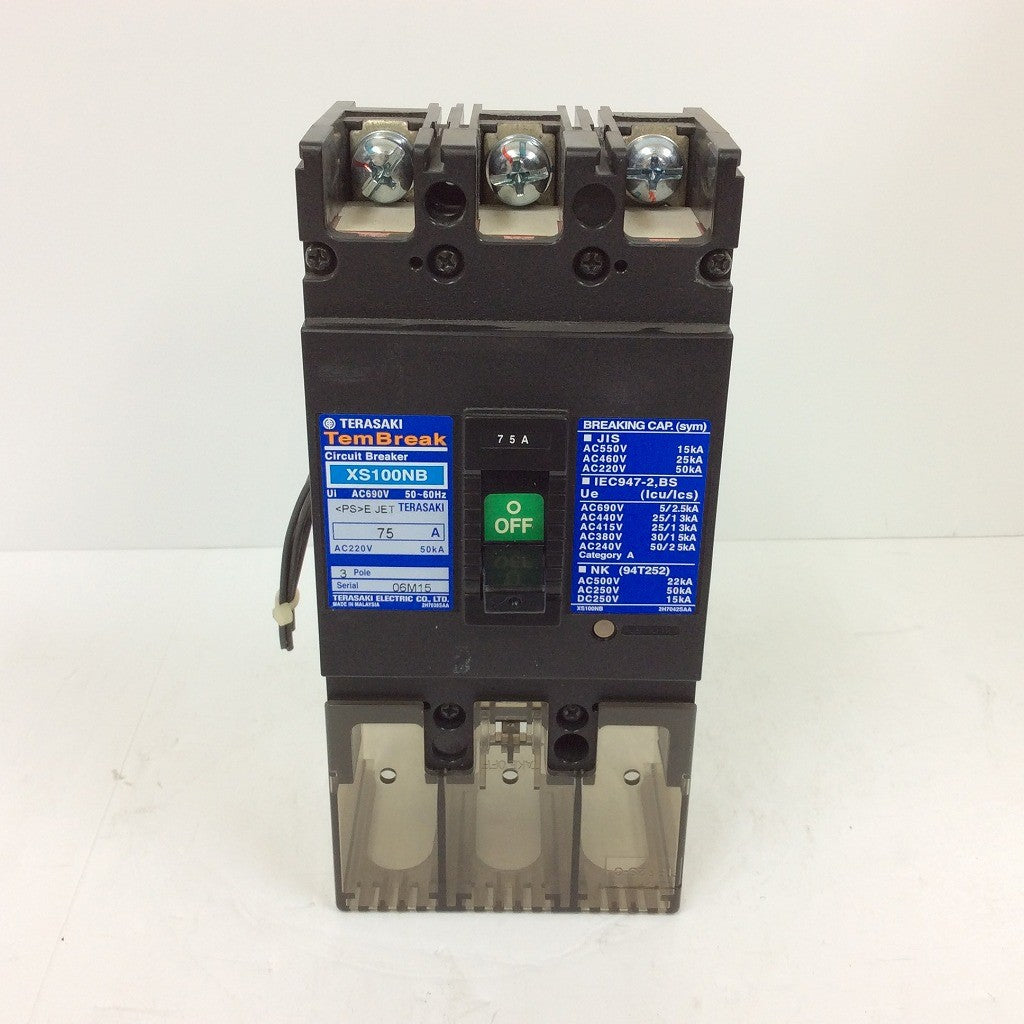 TERASAKI XS100NB 75A 3POLE