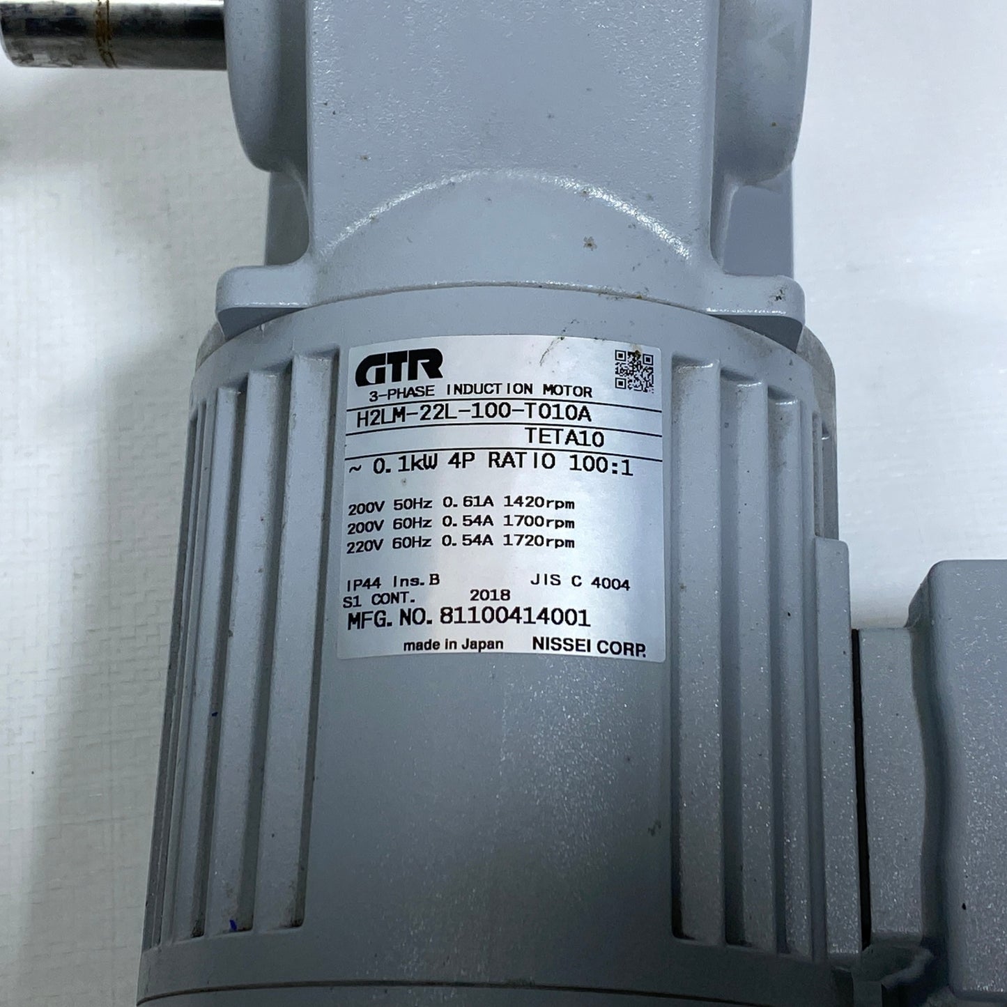 ニッセイ ギアモーター H2LM-22L-100-T010A