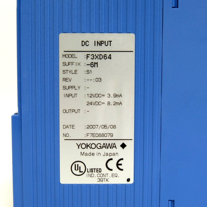 横河電機 入力モジュール F3XD64-6M