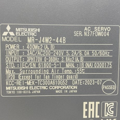 三菱電機 サーボアンプ MR-J4W2-44B