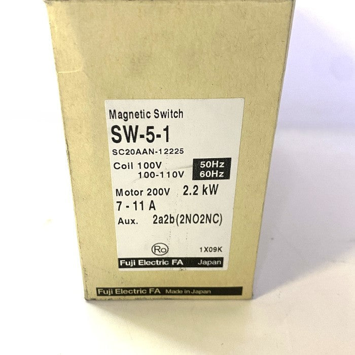 富士電機 電磁開閉器 SW-5-1 2.2kw 2a2b
