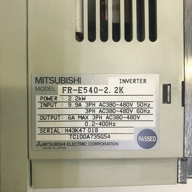 三菱電機 インバータ FREQROL FR-E500シリーズ FR-E540-2.2K
