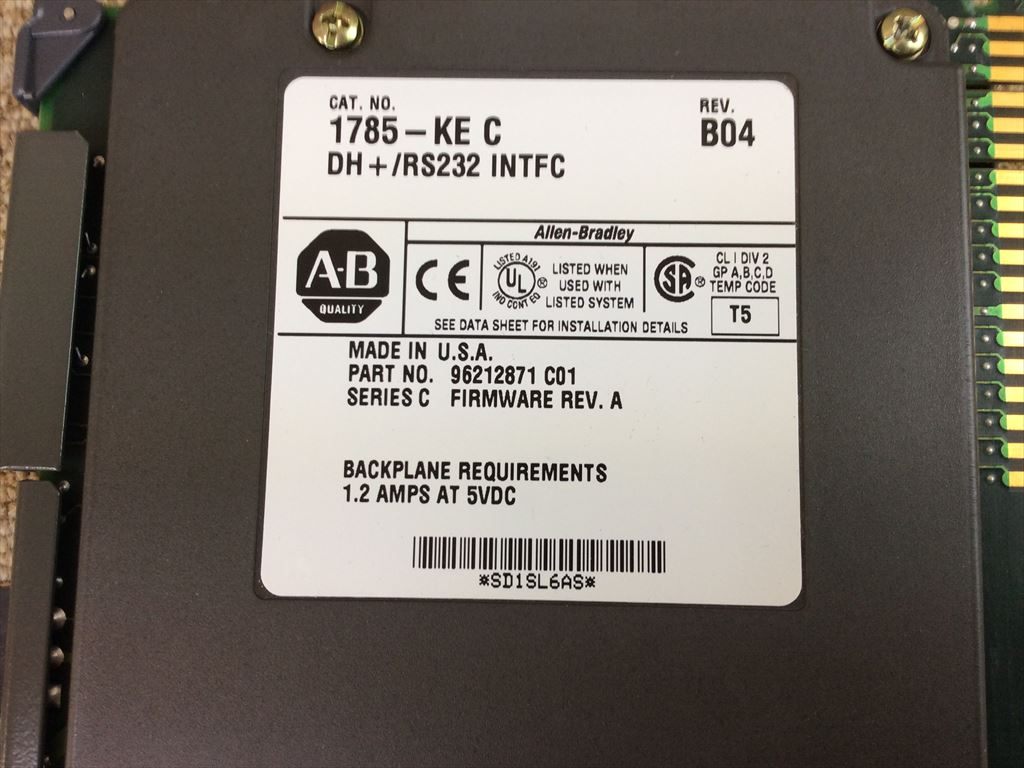 Allen Bradley ControlLogixコントローラ用I/Oモジュール 1785-KE