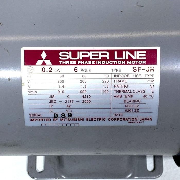 三菱電機 モーター SF-JR 0.2kw