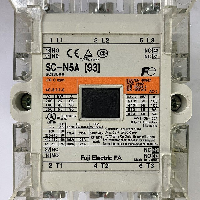 富士電機 電磁接触器 SC-N5A コイル電圧100V