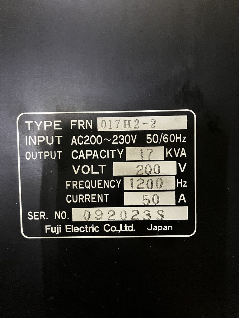 富士電機 インバータ FRENIC5000H2 取扱説明書付
