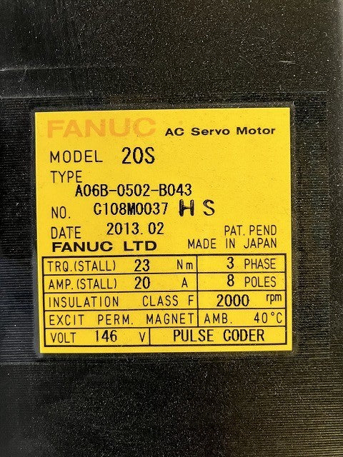 FANUC ファナック サーボモータ A06B-0502-B043(B033)