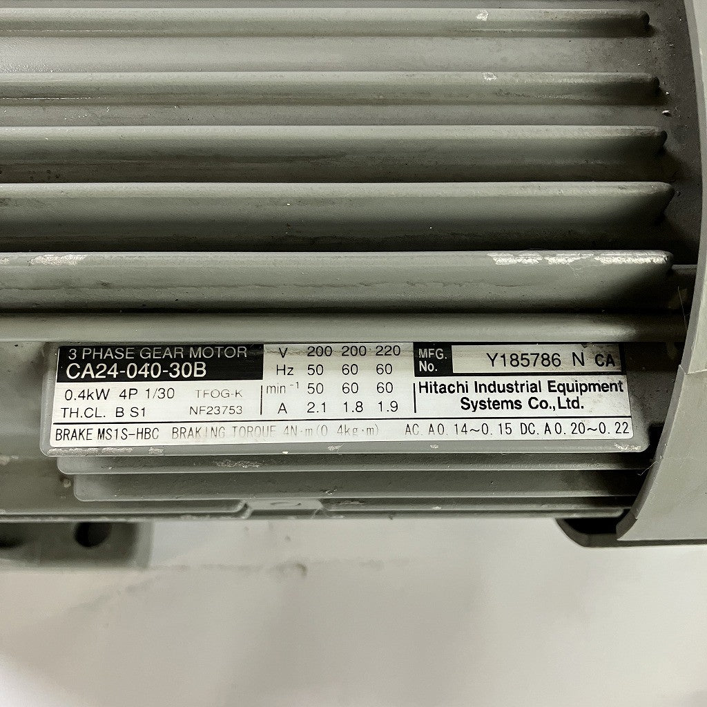 日立建機 ギヤモータ CA24-040-30B 0.4kW 4P 1/30