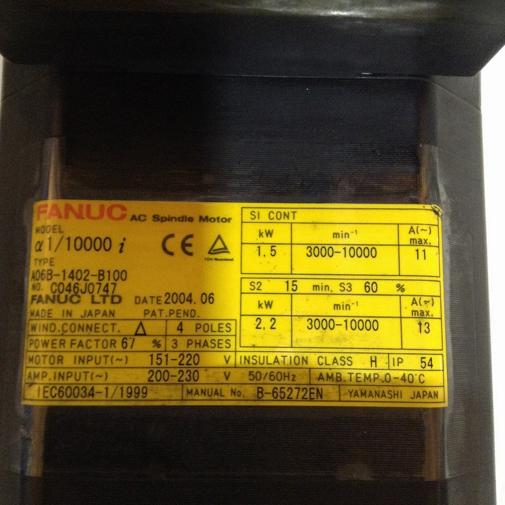 FANUC ファナック サーボモータ A06B-1402-B100