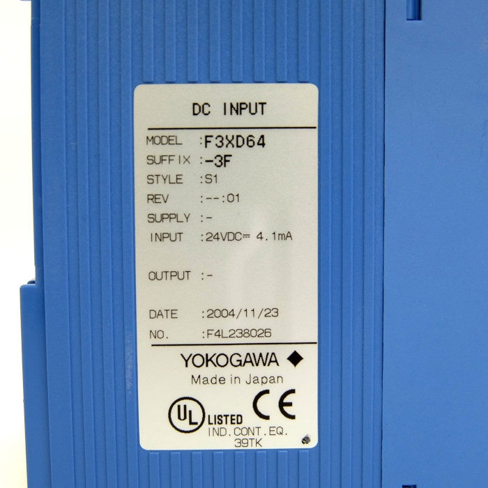 横河電機 入力モジュール F3XD64-3F