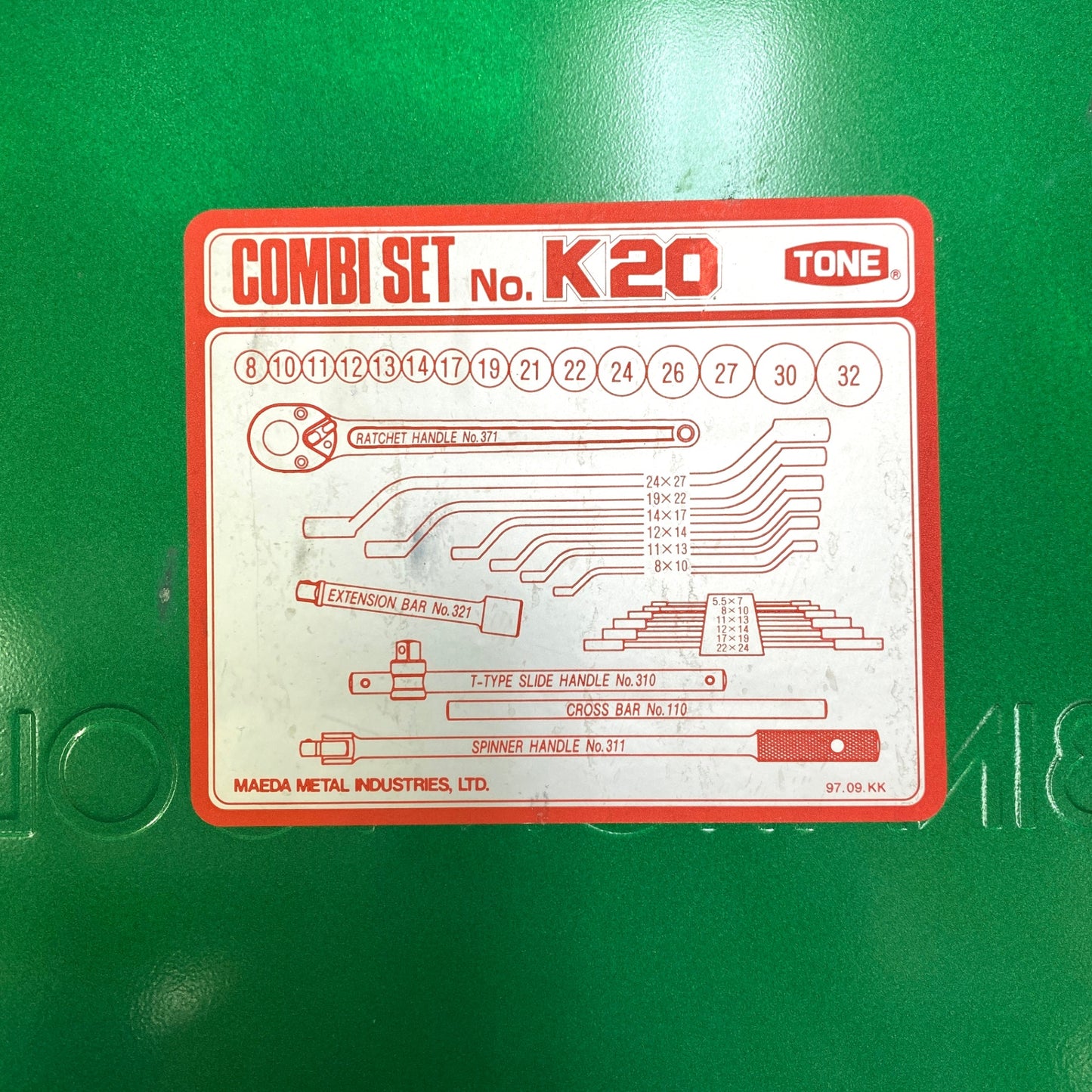 TONE コンビネーションツールセット K20