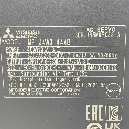 三菱電機 サーボアンプ MR-J4W3-444B