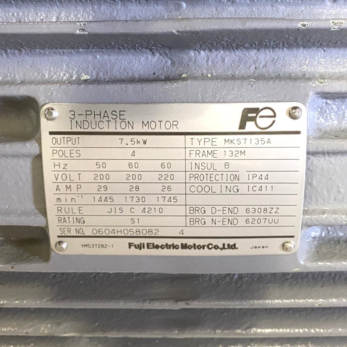 富士電機 ブレーキモータ MKS7135A