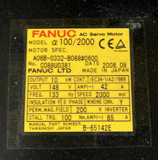 FANUC ファナック サーボモータ A06B-0332-B088#0600