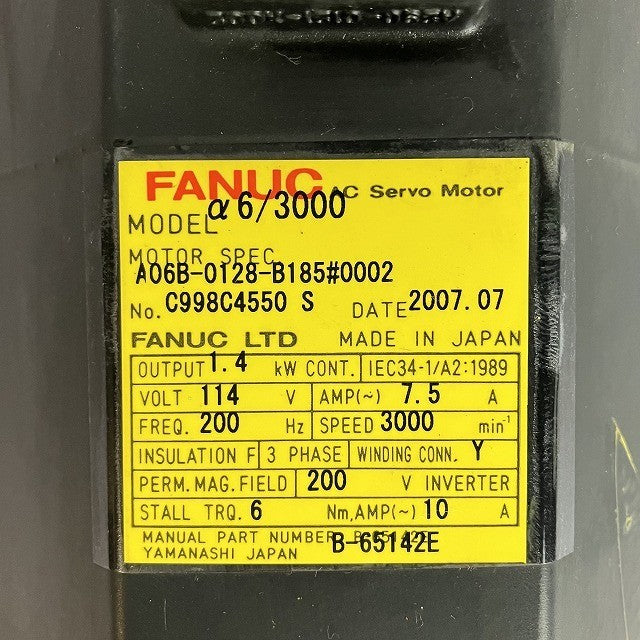 FANUC ファナック サーボモータ A06B-0128-B185#0002