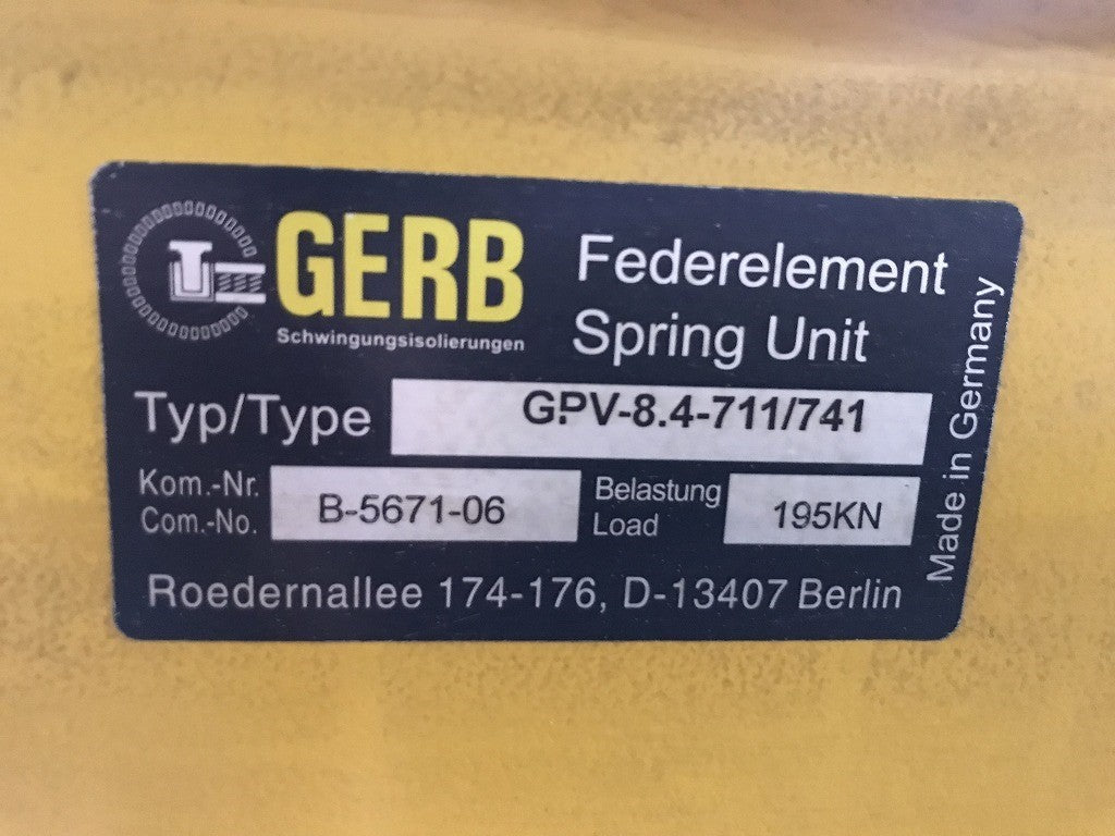 GERB フェデラルスプリングダンパーユニット GPV-8.4-711/744