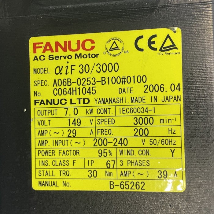 ファナック サーボモーター A06B-0253-B100#0100