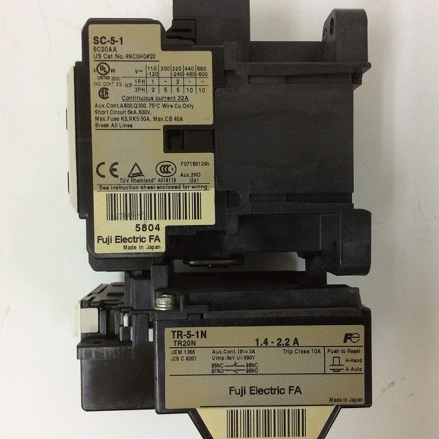 富士電機 ブレーカー SC5-1(SC20AA)とTR-5-1N(TR20N)