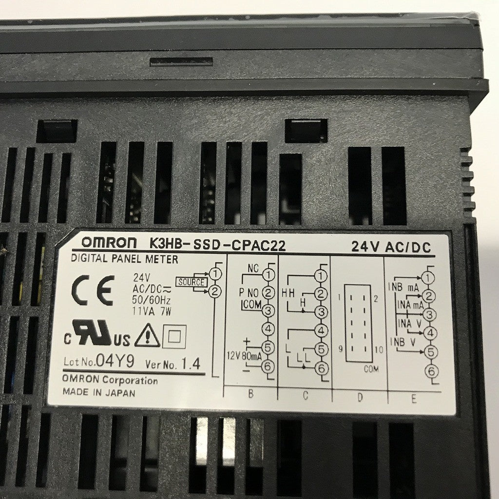 OMRON 高速応答デジタルメーター K3HB-SSD-CPAC22 AC/DC24