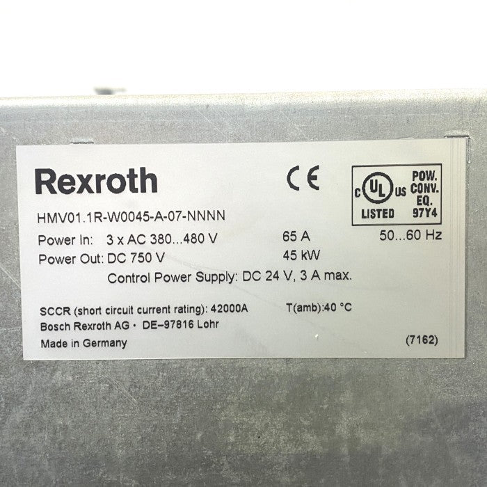 Rexroth パワーサプライモジュール HMV01.1R-W0045-A-07-NNNN