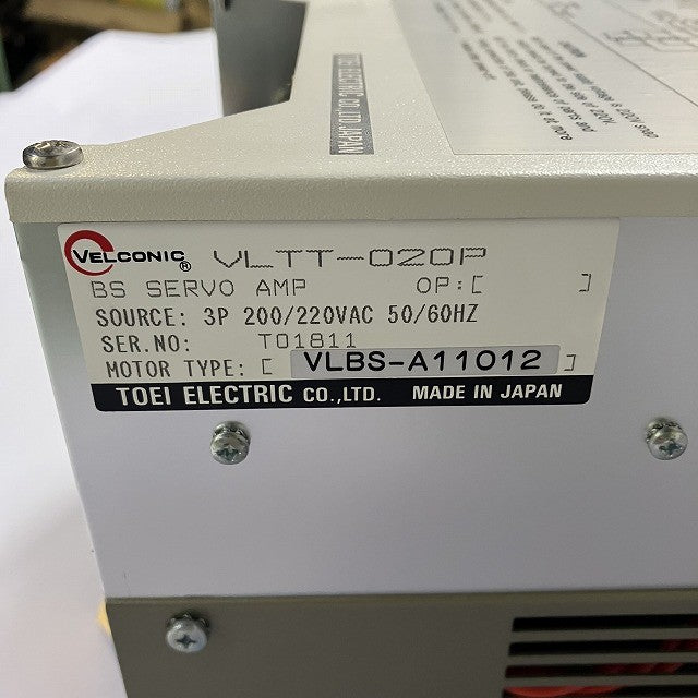 東栄電機 サーボアンプ VLTT-020P 取扱説明書付