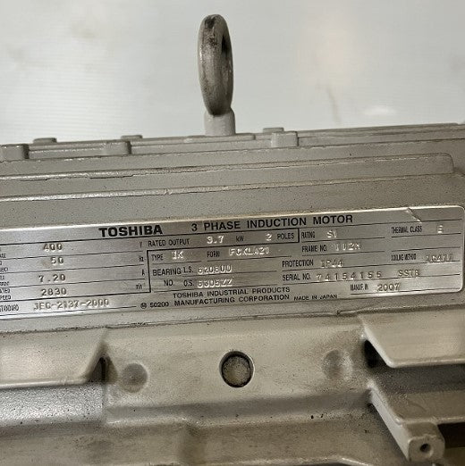 東芝 モーター IK-FCKLA21 400V 3.7kW 2P
