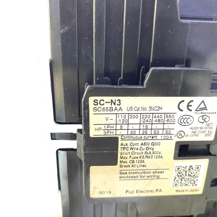 富士電機 電磁開閉器 SW-N3/2E 7.5kW
