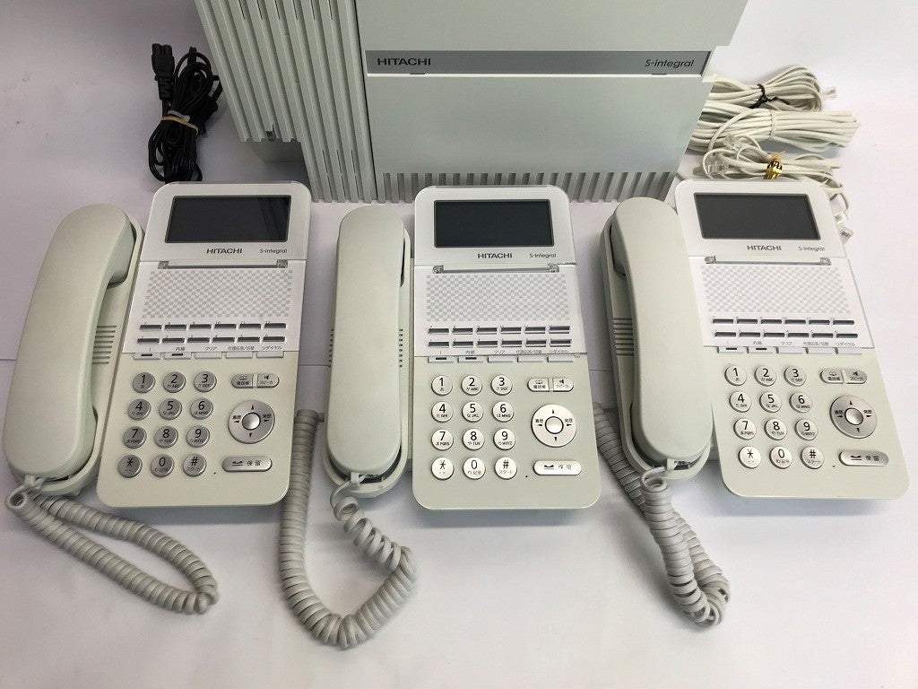日立 ビジネスホン S-Intgral 主装置 ET-SiS-MEと電話機 ET-12Si-SDW3台