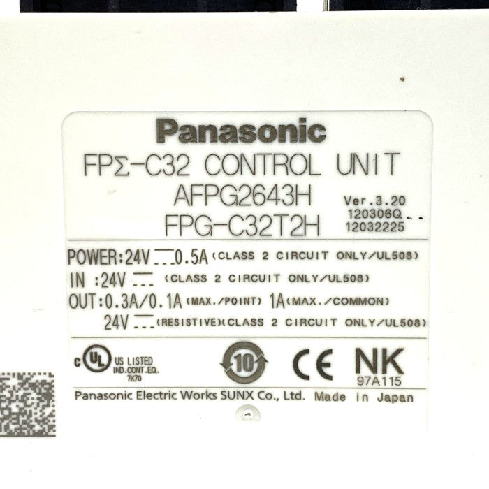 Panasonic コントロールユニット AFPG2643H