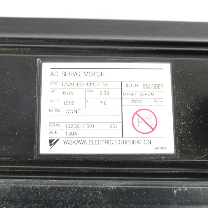 安川メカトレック サーボモーター(説明書なし) USAGED-09C31SE