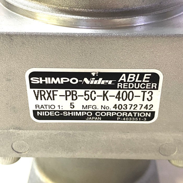 日本電産シンポ 減速機 VRXF-PB-5C-K-400-T3
