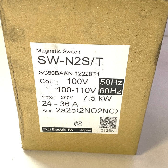 富士電機 電磁開閉器 SW-N2S/T 7.5kW