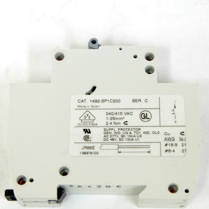 ALLEN BRADLEY 配線用遮断器 2個入 1492-SP1C200