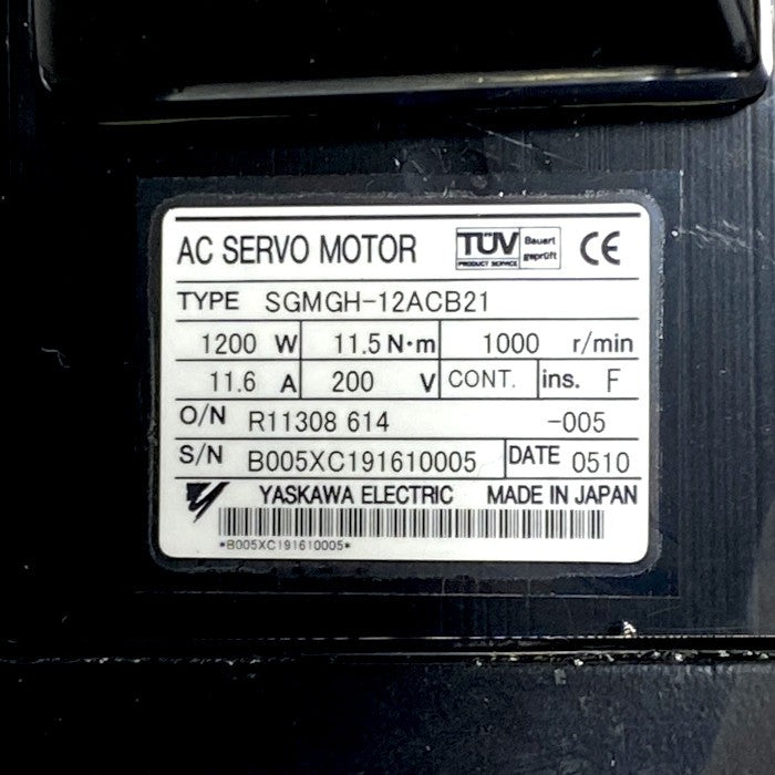 安川電機 サーボモーター SGMGH-12ACB21