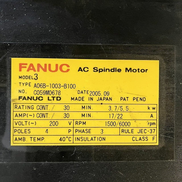 FANUC サーボモーター A06B-1003-B100